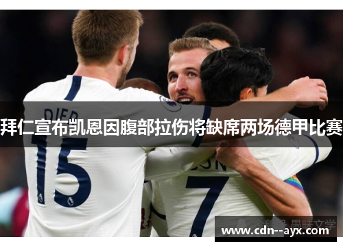 拜仁宣布凯恩因腹部拉伤将缺席两场德甲比赛